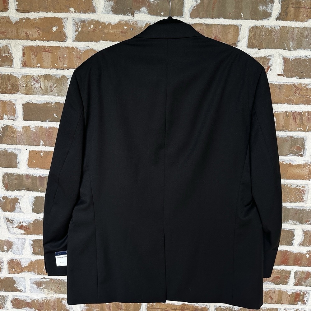 Chaps Ralph Lauren Blazer Sport Jacket Men's 48R Black Wool Blend Silver Button - Picture 3 of 15